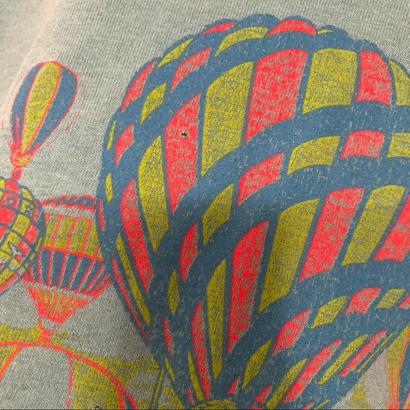 VTG Single Stitch New Mexico Hot Air Balloon Shirt Turquoise Bright Design - Picture 5 of 12